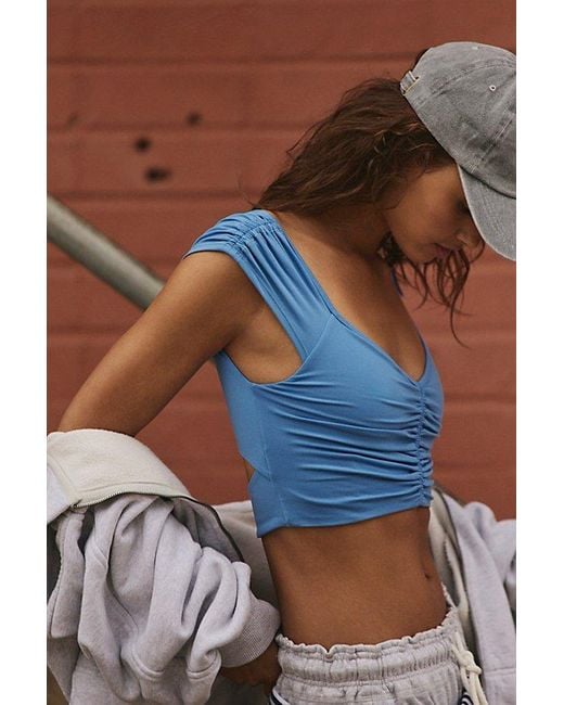 Fp Movement Blue Breathe Deeper Crop Tank