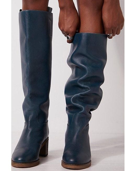 Free People Blue Tabby Tall Boots