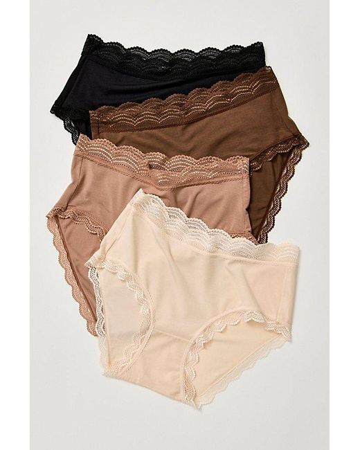 Stripe & Stare Black High-Rise Undies Four Pack