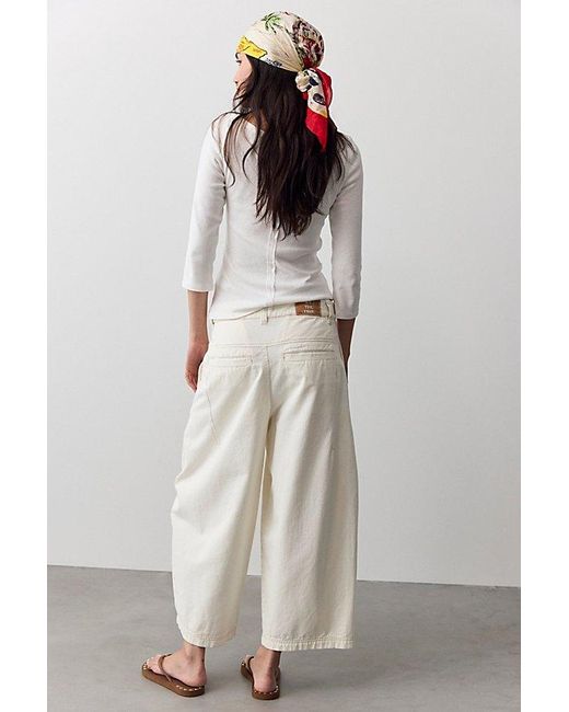 Free People White We The Free Lay Down Chino Trousers