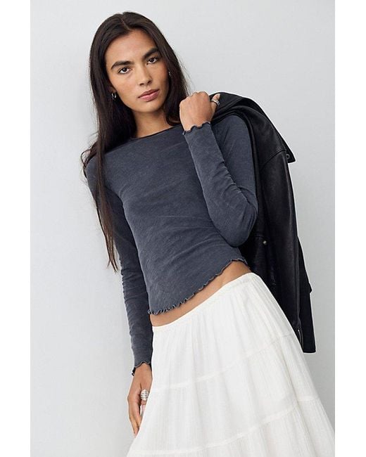 Free People Blue Be My Baby Rework Top
