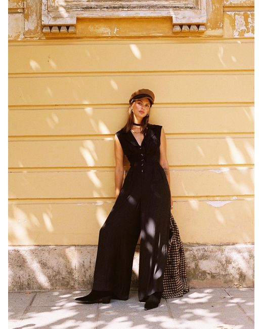 Free People Shasta Silky One Piece In Black Natural Lyst