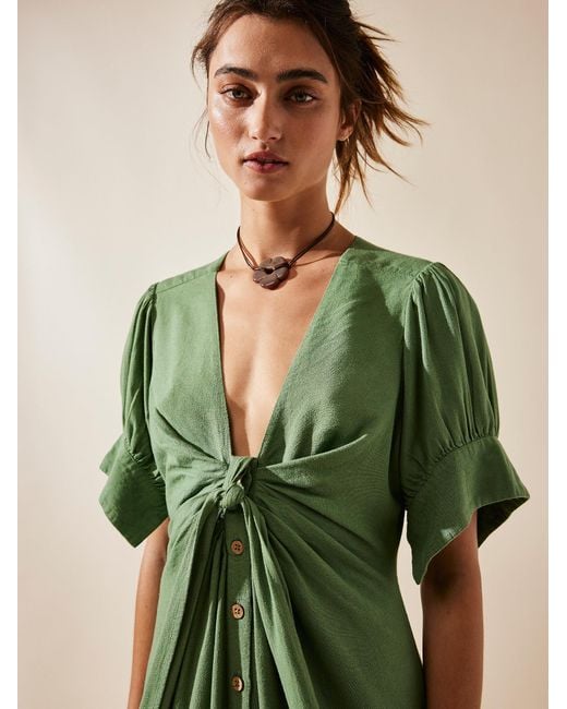 Free People Vintage Summer Midi Dress in Green Lyst