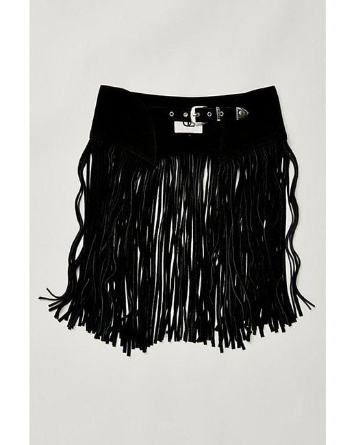 Urban Outfitters Black Clean Stride Skirt Belt