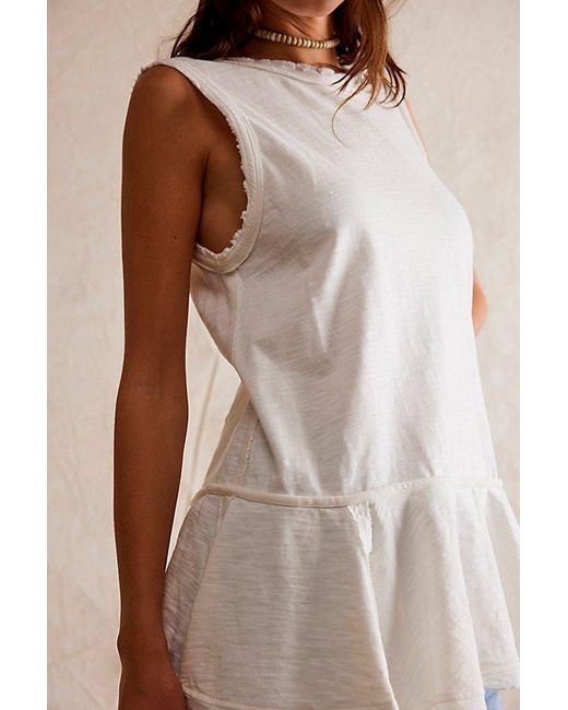 Free People White Lost Tides Tunic
