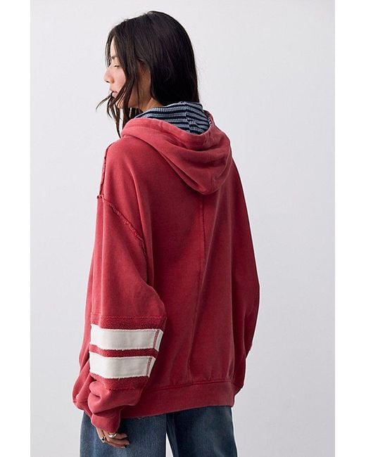 Free People Red Field Day Hoodie