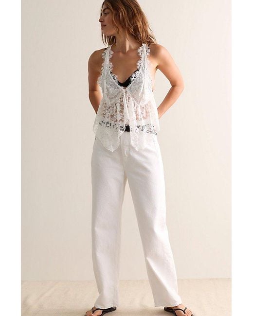 Intimately By Free People Brown Frill Seeker Lace Cami By
