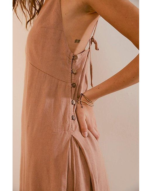 Free People Natural Emmers Linen Midi