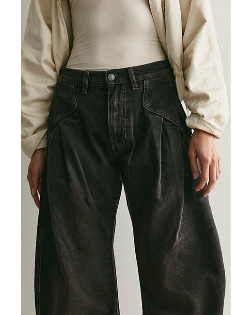 Free People Black Golden Hour Trouser Jeans