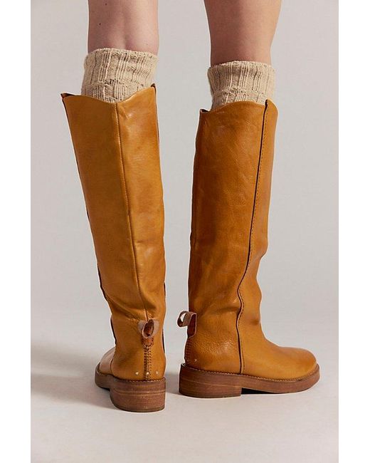 Free People We The Free Bryce Equestrian Boots in Natural | Lyst UK