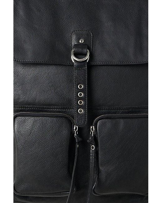 Free People Black Beacon Leather Backpack
