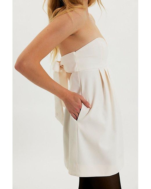 Free People White Floreo Mini Dress