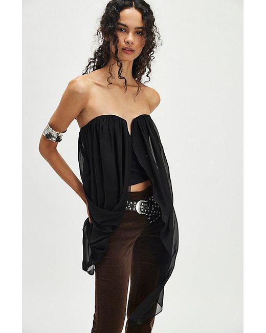 Bec & Bridge Black Amiah Drape Top