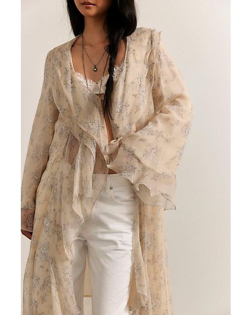 Nigel Preston Natural Long Bed Jacket Top