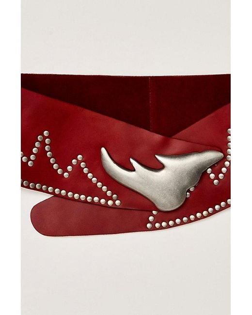 Free People Adorn Waist Belt in Red | Lyst display picture 1