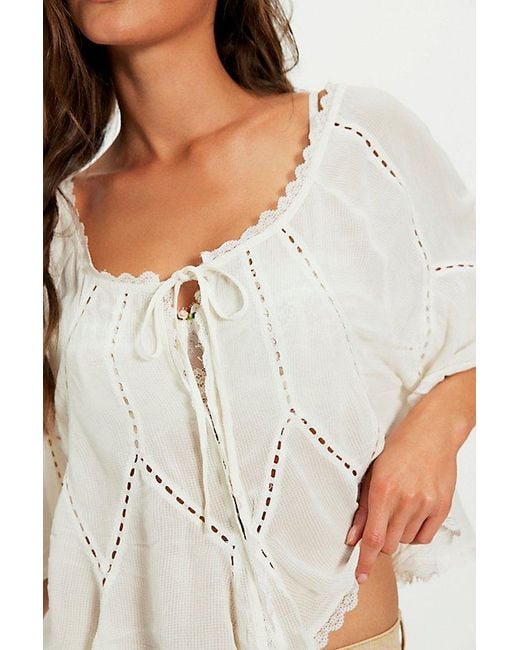 Free People Black Michelle Blouse