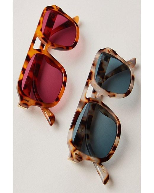 Free People Multicolor Royal Polarized Aviator Sunglasses