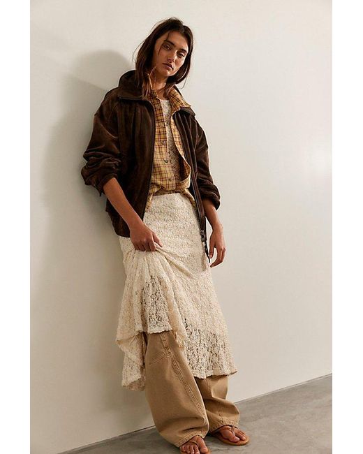 Free People Brown Desert Moon Suede Jacket