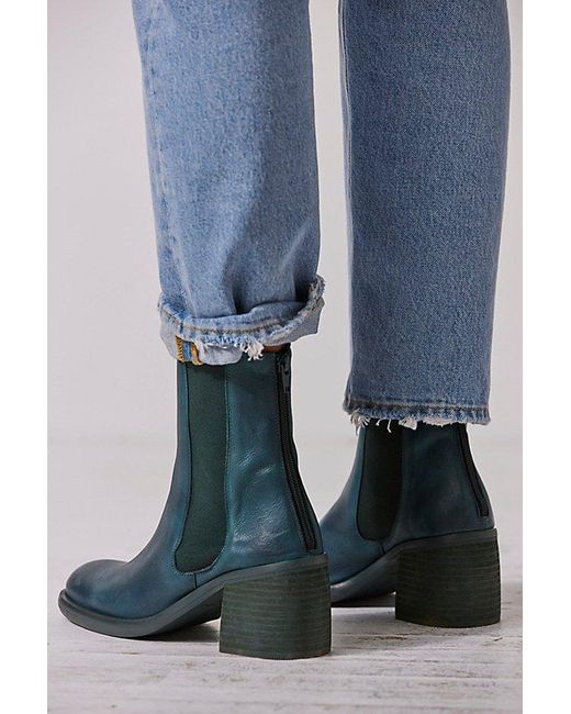 Free People Blue Essential Chelsea Boots
