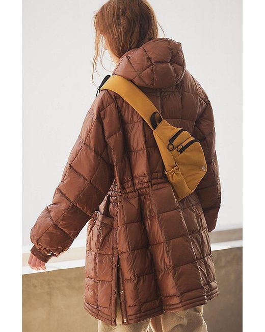 Fp Movement Brown Patricia Packable Poncho Puffer