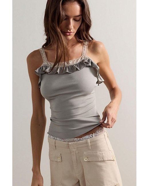 Intimately By Free People Gray Pretty Passion Tank Top By