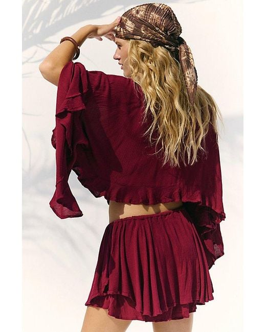 free-est Red Delilah Skort Set By