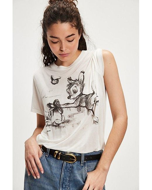 Junk Food White Bambi Tee