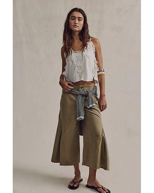 Free People Natural Two Step Crop Chino Pants