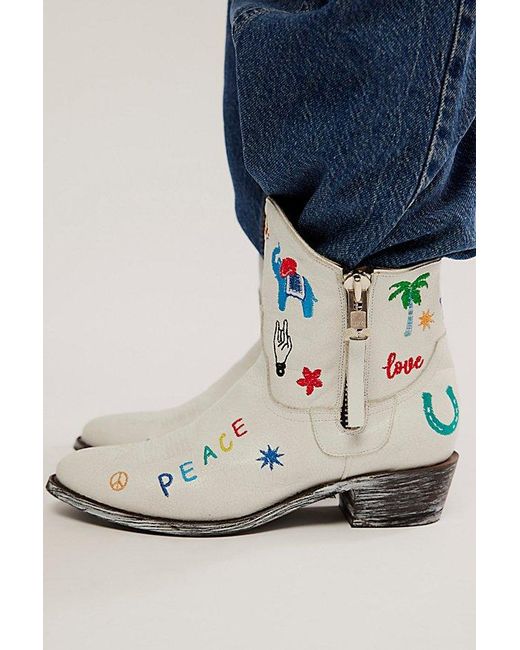 Mexicana Blue Scenic Route Embroidered Boots