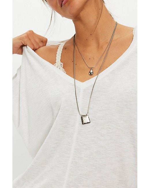Free People Blue High Line Tee
