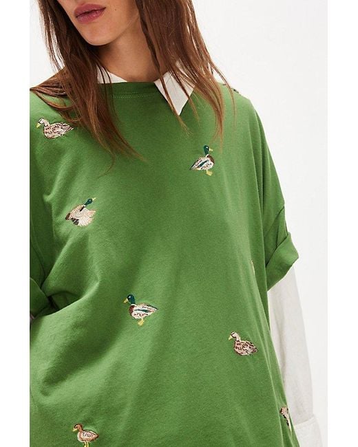 Ragabond Green Feathered Friends Allover Tee