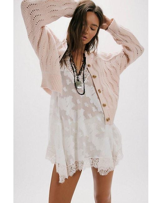 Free People Brown Maybe Baby Mini Slip Dress