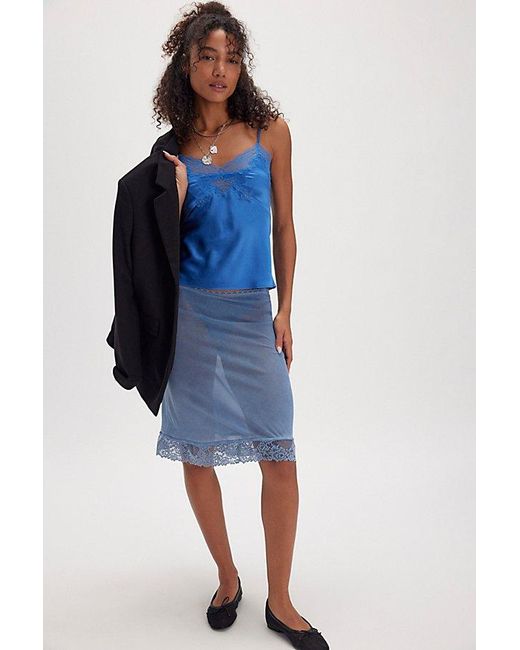 Only Hearts Blue Silk Charmeuse Cami By