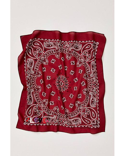 Free People Red Call It By Your Name Bandana