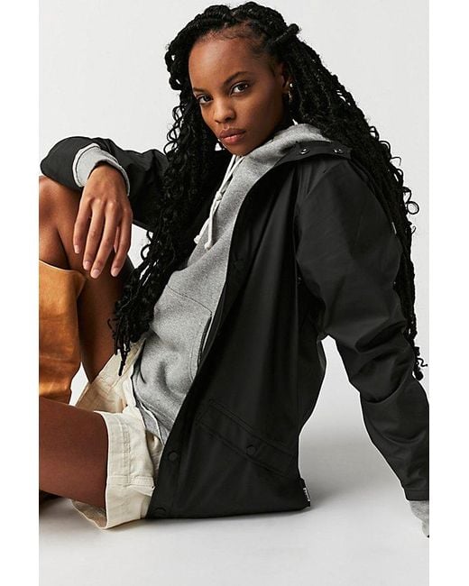 Rains Long Jacket At Free People In Black, Size: Small