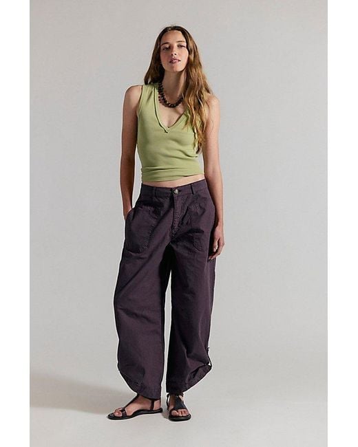 Free People Green Neria V-Neck Tank Top