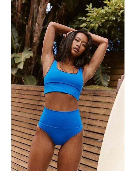 It's Now Cool Blue The Contour High-Waisted Surf Bottoms By