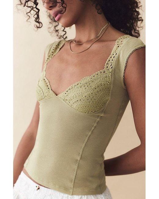 Intimately By Free People Green Blush Hour Tee By