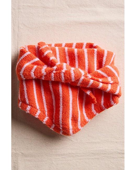 Free People Red Essential Triangle Striped Scarf