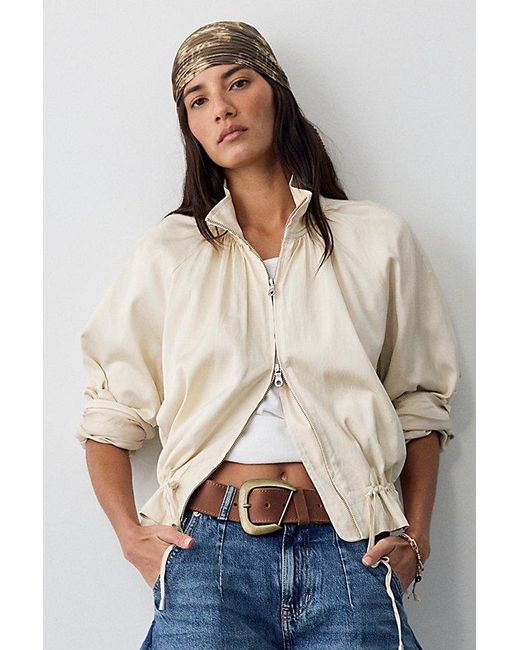 Free People Natural Devon Solid Balloon Jacket