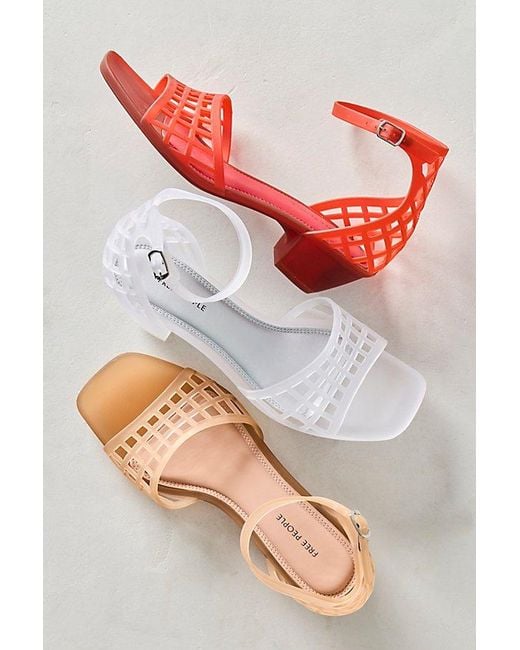 FP Vegan Collection Gray Pinwheel Jelly Heels By