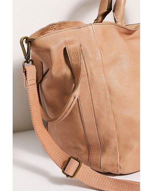 Free People Natural Leslie Leather Tote