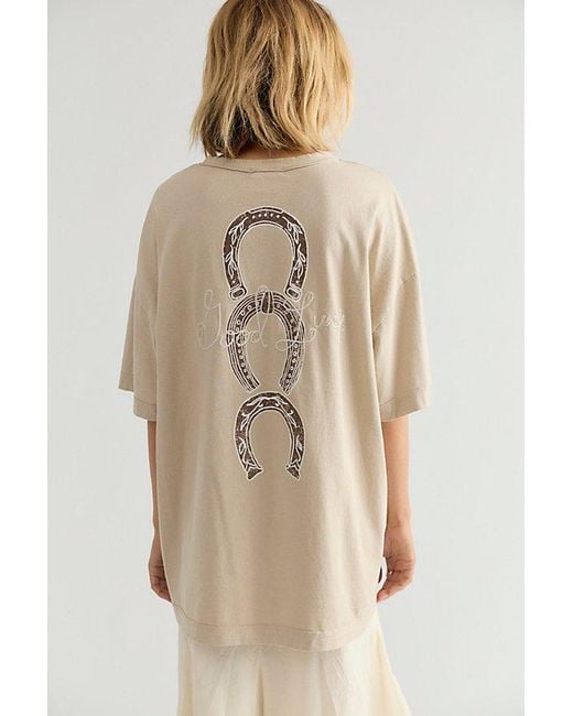 Free People Natural Good Luck One-Size Tee