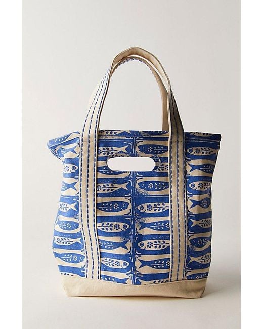 Free People Blue Caravan Printed Mini Tote