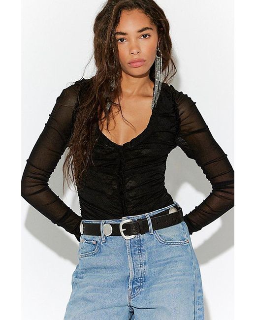 Intimately By Free People Black Worn To Be Wild Bodysuit By