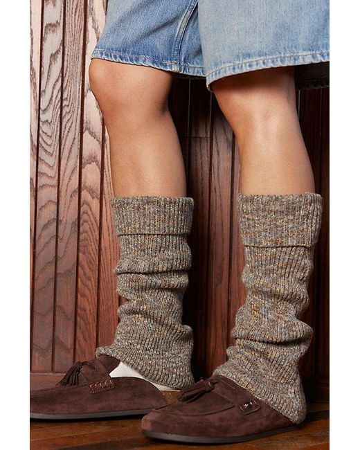 Free People Purple Color Contrast Legwarmers