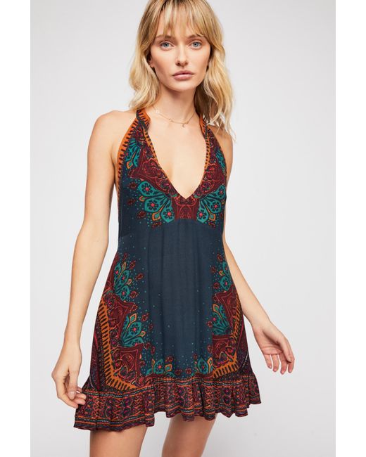 Free People Blue Steal The Sun Printed Tunic