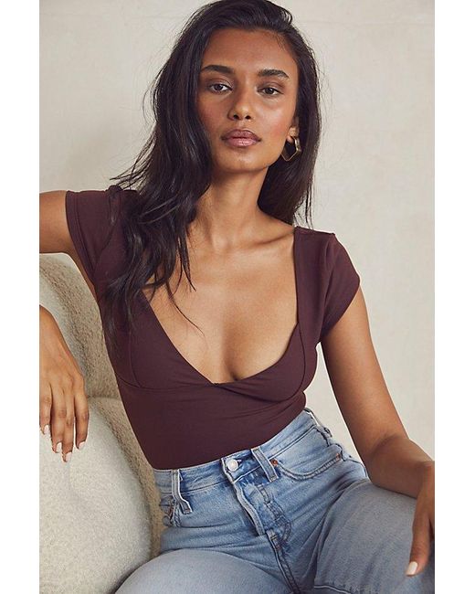 Free People Blue Duo Corset Cami