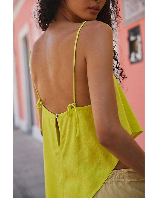 free-est Yellow Delia Top By