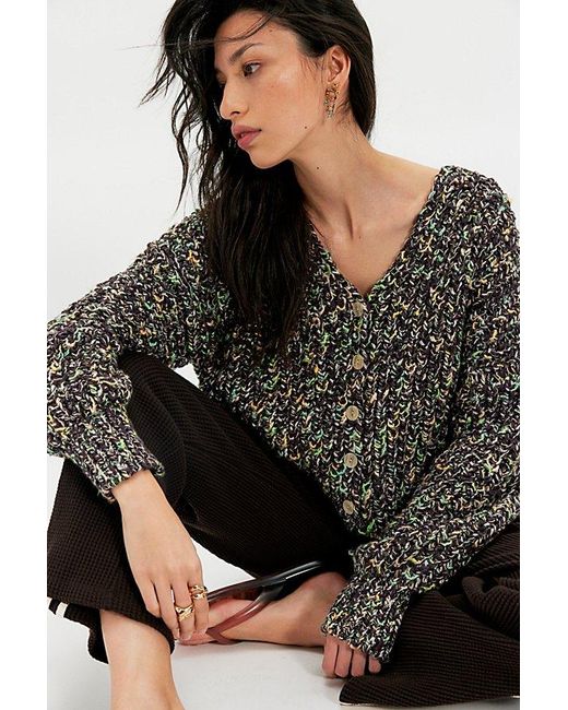 Free People Black Flea Market Cardi
